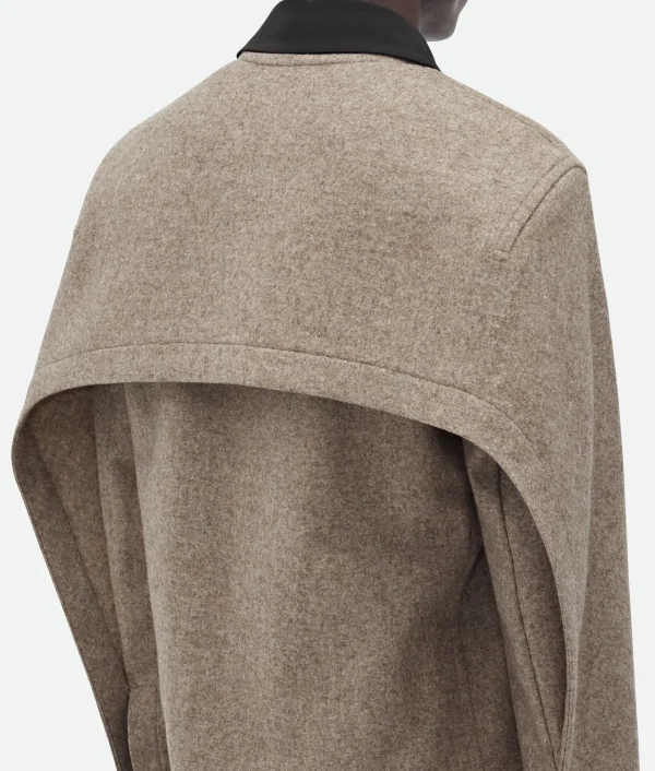 Bottega Veneta Wool Flannel And Viscose Double Shirt> Shirts