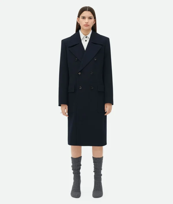 Bottega Veneta Wool Gabardine Coat>Women Coats