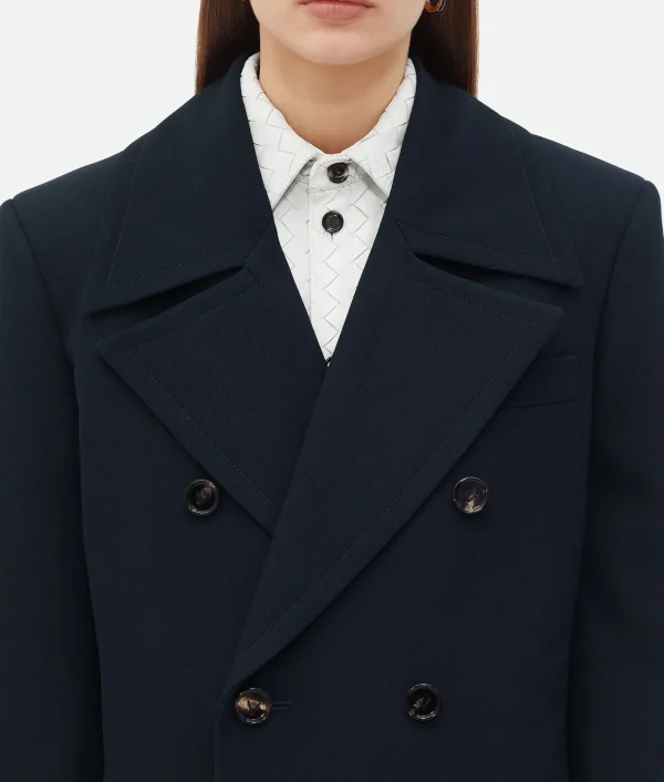 Bottega Veneta Wool Gabardine Coat>Women Coats
