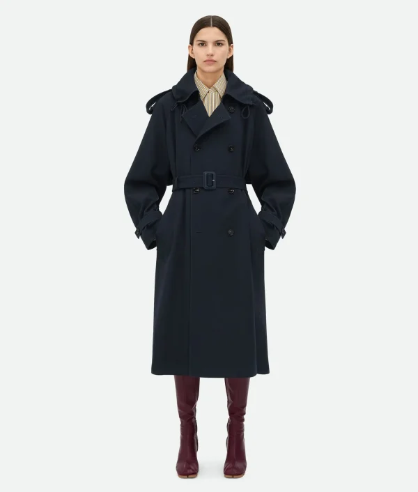 Bottega Veneta Wool Gabardine Trench Coat>Women Coats