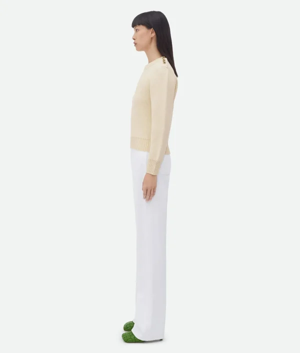 Bottega Veneta Wool Jumper With Metal Knot Buttons>Women Knitwear