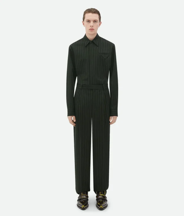 Bottega Veneta Wool Pinstripe Shirt> Shirts