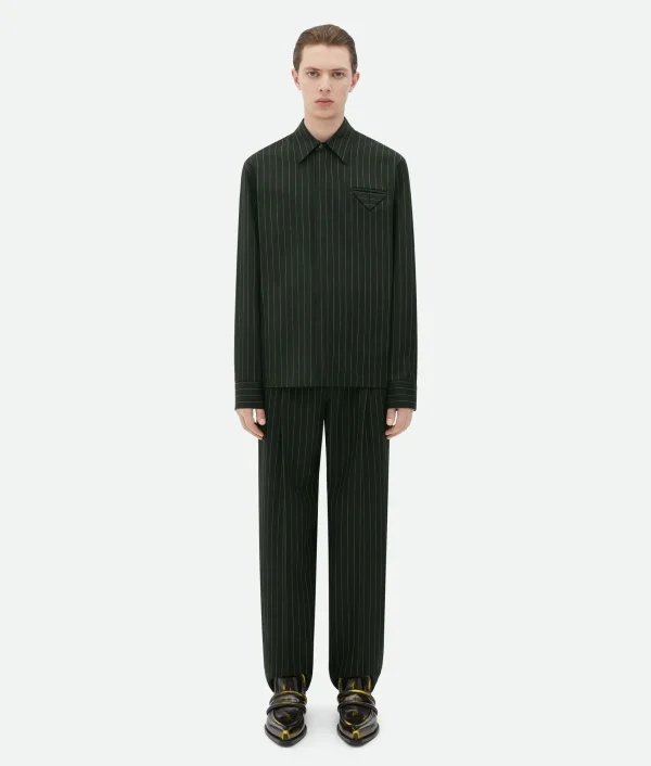 Bottega Veneta Wool Pinstripe Shirt> Shirts