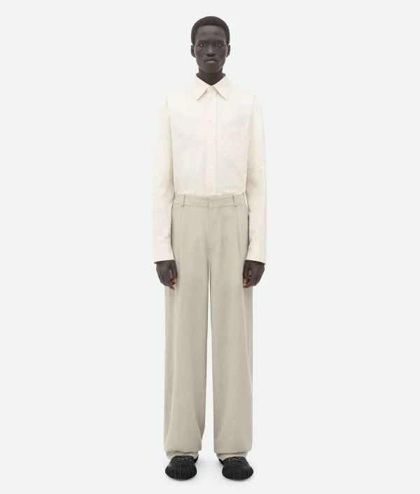 Bottega Veneta Wool Silk Mouline Trousers> Trousers And Shorts