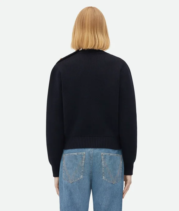 Bottega Veneta Wool Sweater With Metal Knot Buttons>Women Knitwear